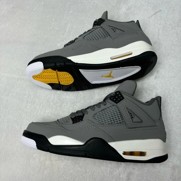 Men's Gray/Black Sneakers -Brand New Retro 4 Cool Grey